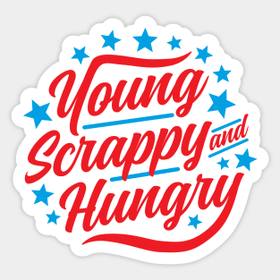 Young Scrappy and Hungry USA Sticker